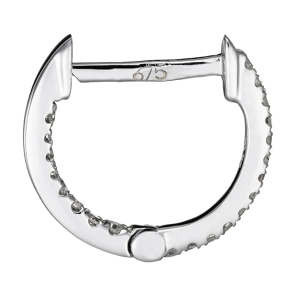 "Perfect Creole" Earrings D0.08/42 - 375/1000 White Gold