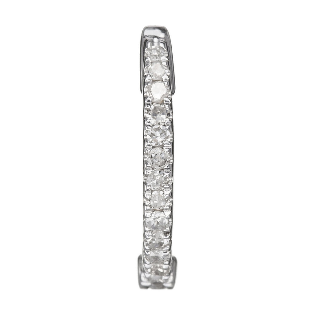 "Perfect Creole" Earrings D0.08/42 - 375/1000 White Gold