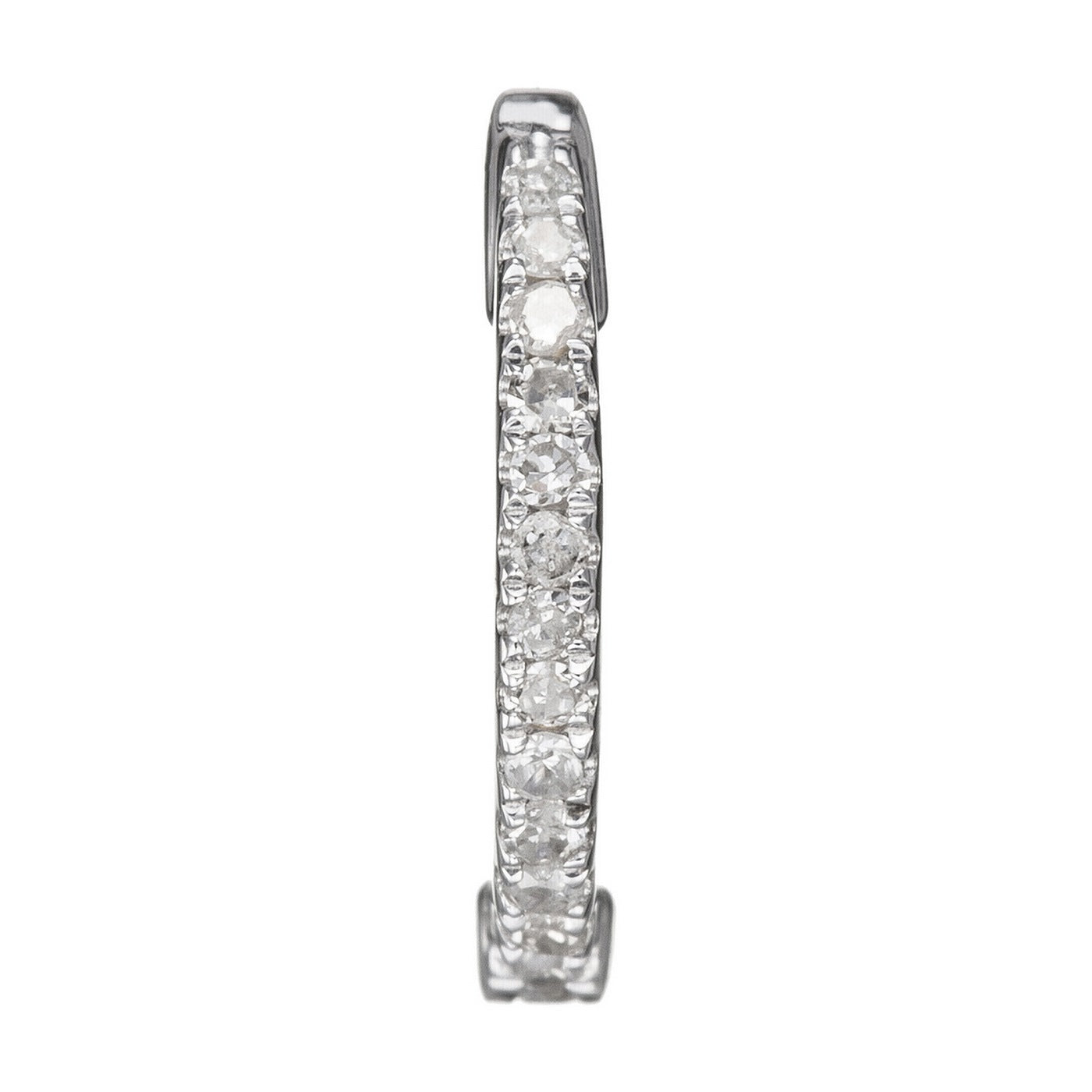 "Perfect Creole" Earrings D0.08/42 - 375/1000 White Gold