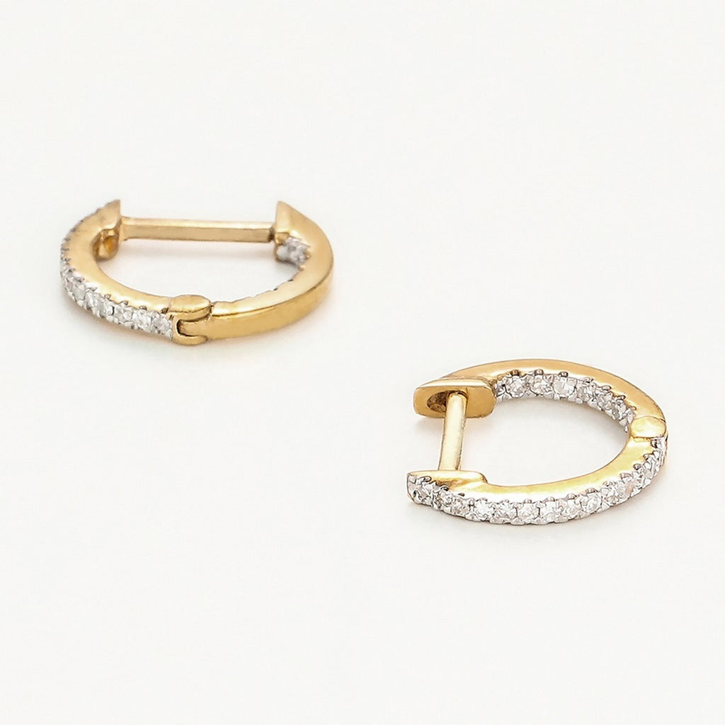 Boucles D'Oreilles "Perfect Créoles" Pm Diamant 0,08/42