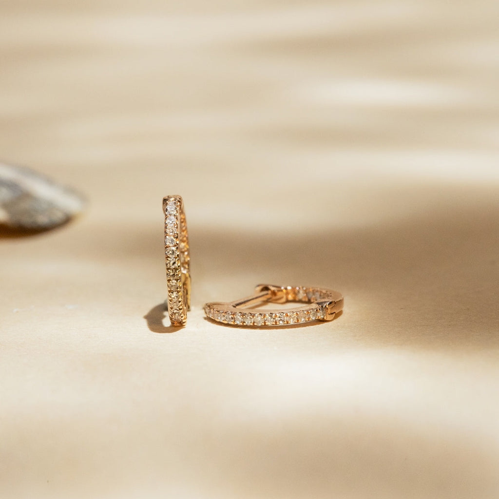 Boucles D'Oreilles "Perfect Créoles" Diamants 0,08/42 - Or Rose