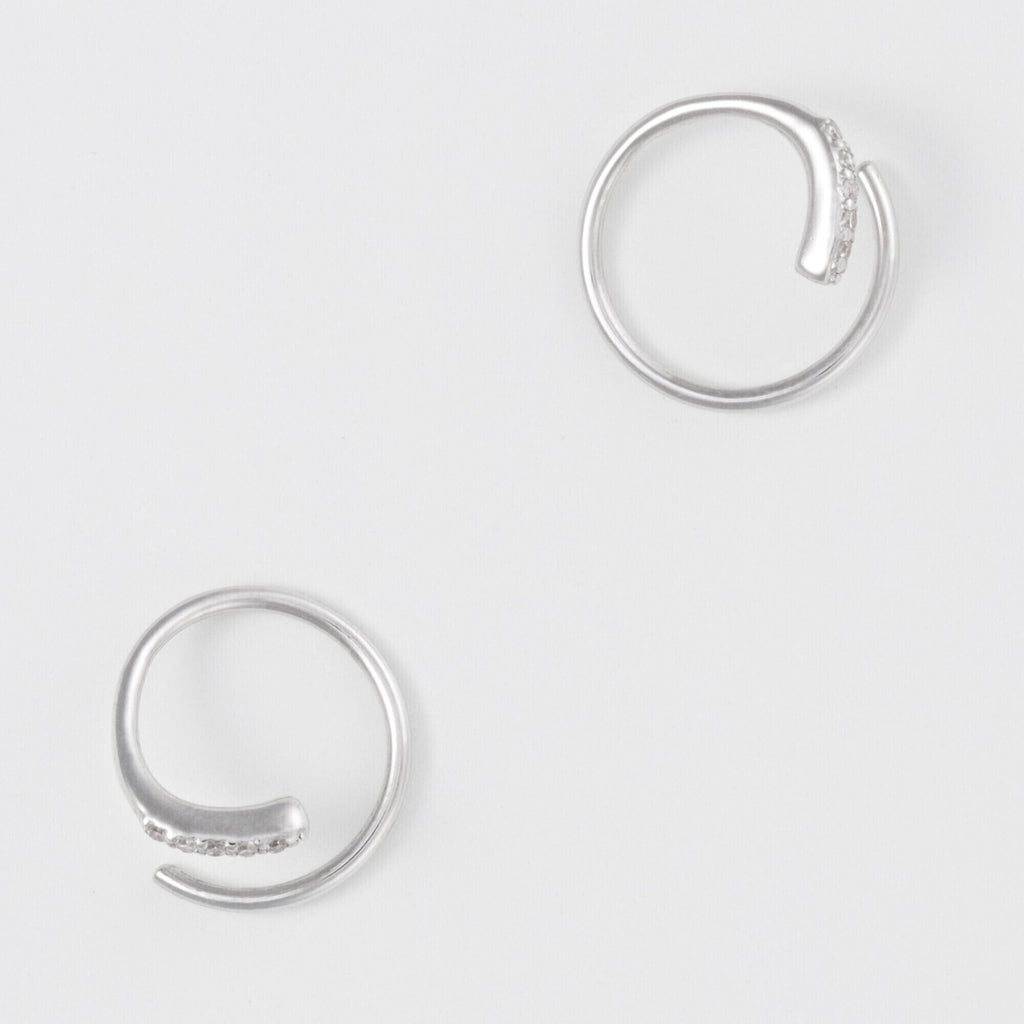 Pendientes "Joli Tourbillon Diamant" D0,03/10 - Oro Blanco 375/1000