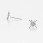 Boucle D'Oreilles "Sirius"  D0,04Ct/10 - Or Blanc