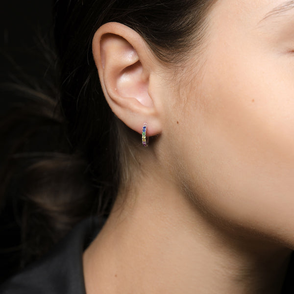 Pendientes “Colorful Love” – Oro blanco 375/1000
