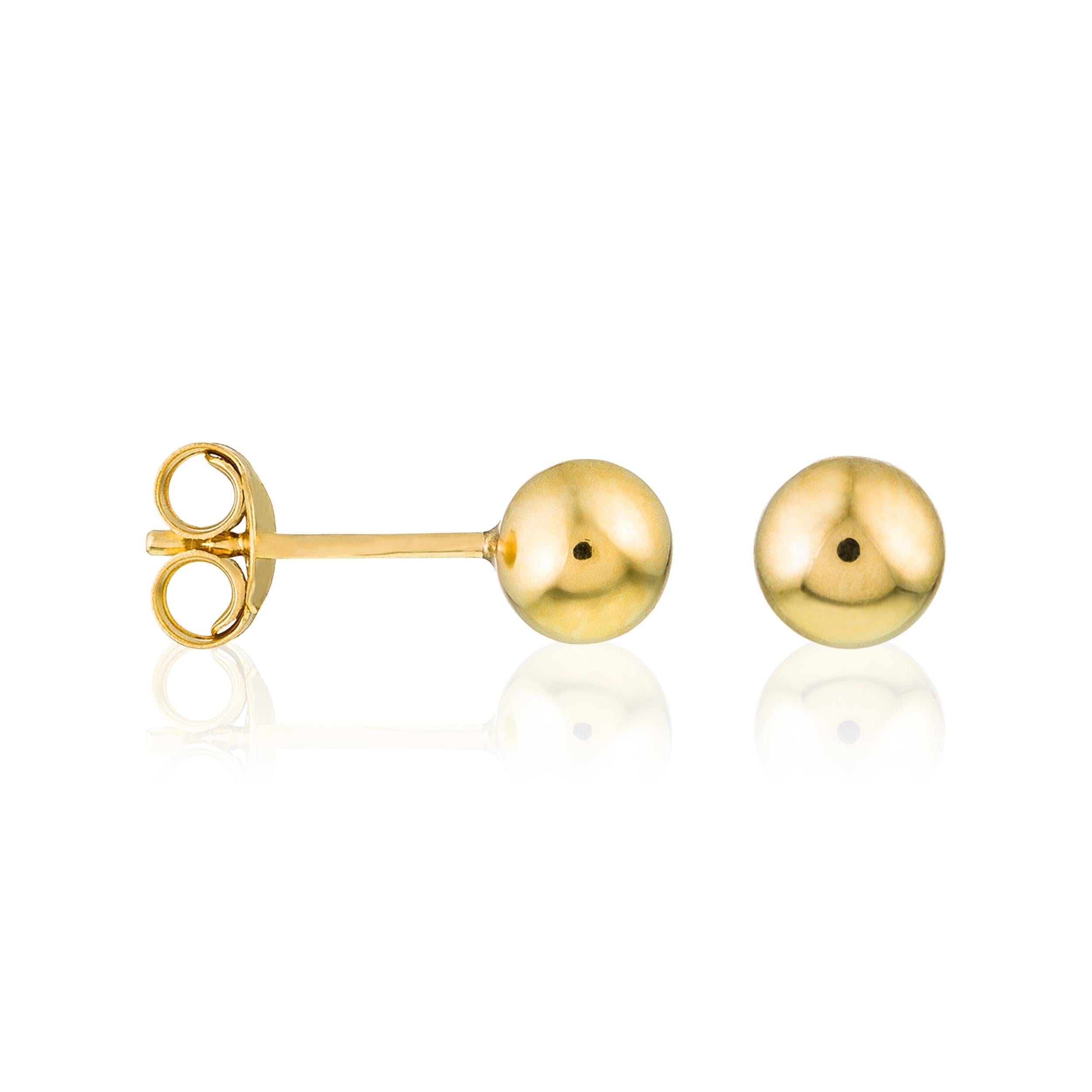 “Puce 3Mm” Earrings 375/1000 Yellow Gold