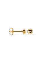 Ohrringe "Halbkugel 3 mm" 375er Gelbgold
