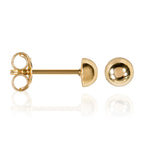 Boucles D'Oreilles "Demi Boule 3Mm "Or Jaune 375/1000