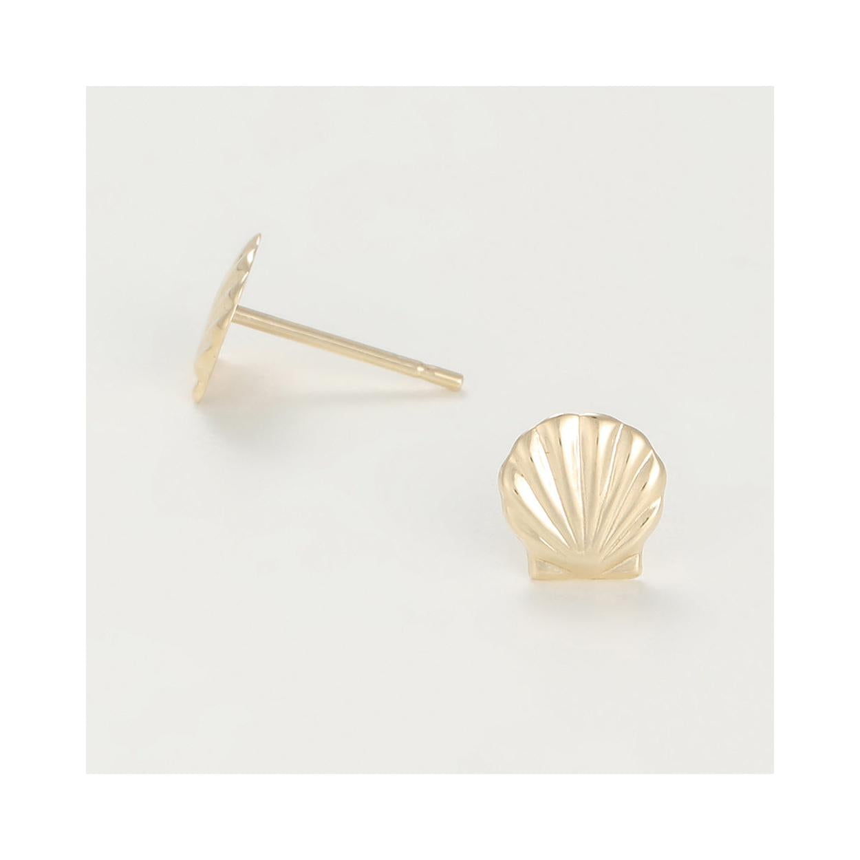 Boucles D'Oreilles Enfant "Coquillages" Or Jaune 375/1002