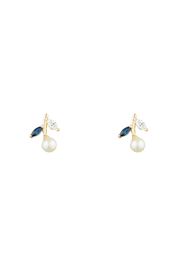 Pendientes "Cerise De Saphir 0,11 ct/2" oro amarillo 375/1000