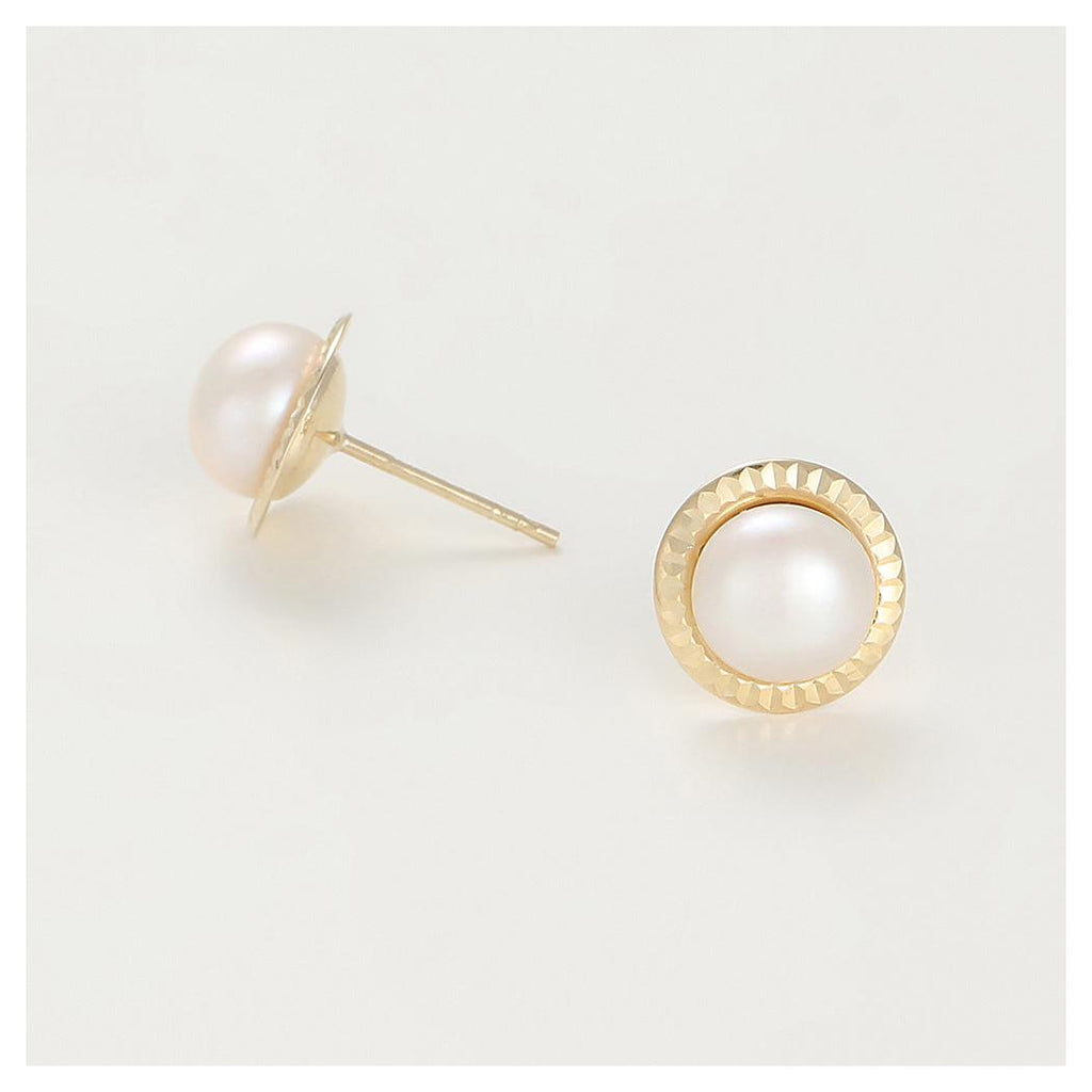 “Barcelona” Earrings 375/1000 Yellow Gold And Pearl