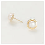 “Barcelona” Earrings 375/1000 Yellow Gold And Pearl