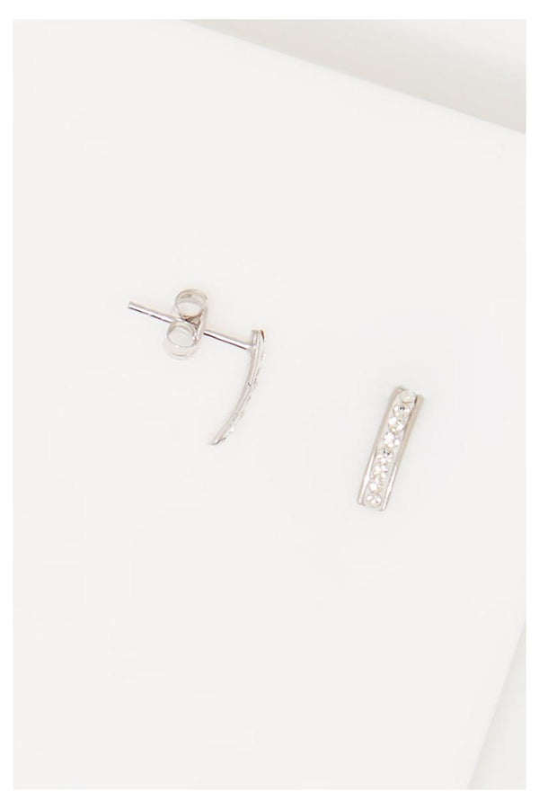 Boucles D'Oreilles "Olvera" Or Blanc 375/1000 Et Zirconium