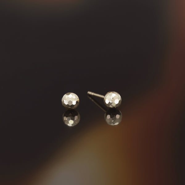 375/1000 Yellow Gold “4Mm Ball” Earrings