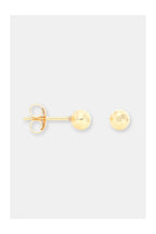 Boucles D'Oreilles " Boule 4Mm" Or Jaune 375/1000