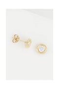 Boucles D'Oreilles "Precious" Or Jaune 375/1000 Et Zirconium