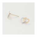 Boucles D'Oreilles "Petits Coeurs" Bicolore 375/1003