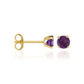 Pendientes "Chip De Amatista De 4 Mm": 0,4 Ct/2 - Oro Amarillo 375/1000