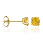 Pendientes “Chip Citrino De 4 Mm”: 0.4Ct/2