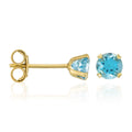 “Puce Topaz 4Mm” Earrings: 0.45Ct/2