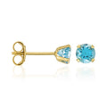 “Puce Topaz 4Mm” Earrings: 0.45Ct/2
