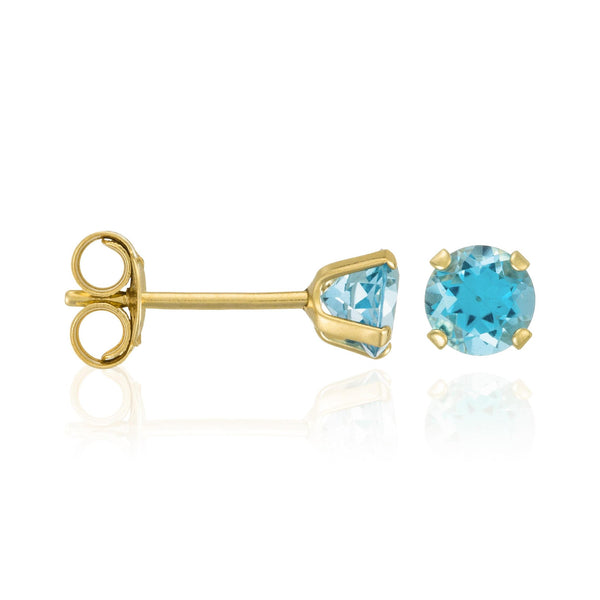 “Puce Topaz 4Mm” Earrings: 0.45Ct/2