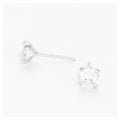 Boucles D'Oreilles "Simply You 5Mm" Or Blanc 375/1000 Et Zirconium