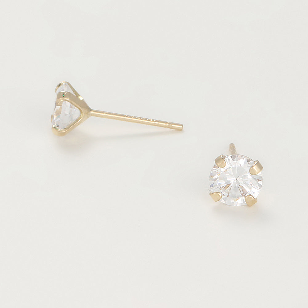 Simply You Earrings - Yellow Gold And Zirconium