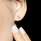 "Single Diamond 0.20" Earrings Diamonds 0.20/2 - 375/1000 Yellow Gold