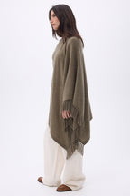 Ponche À Franges Equinoxe - Khaki Chine - Femme