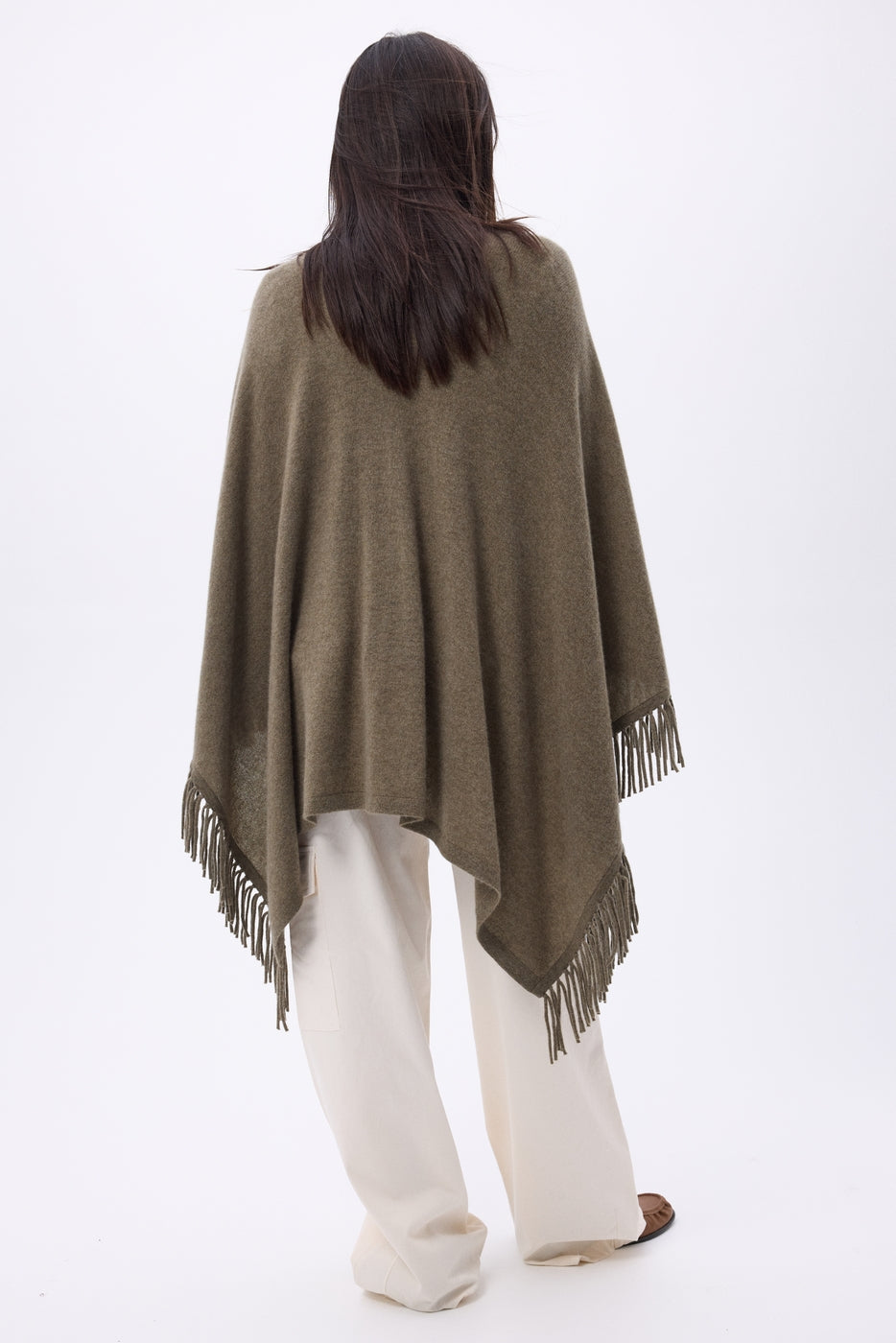 Ponche À Franges Equinoxe - Khaki Chine - Femme