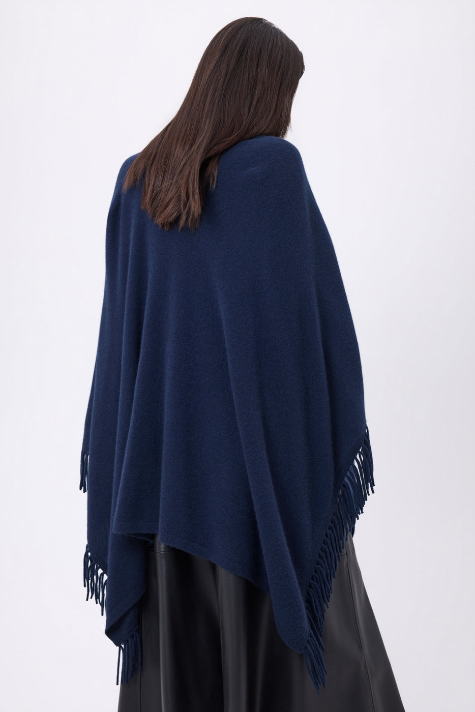 Ponche À Franges Equinoxe - Bleu Marine - Femme