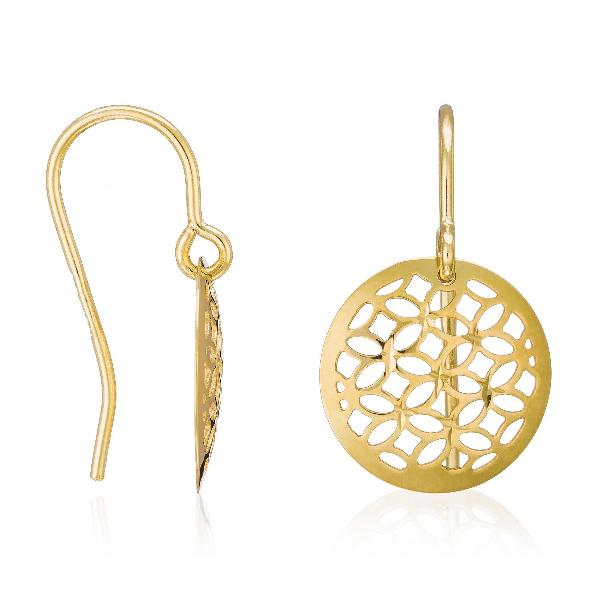 “Dandelion” Earrings – 375/1000 Two-tone Gold
