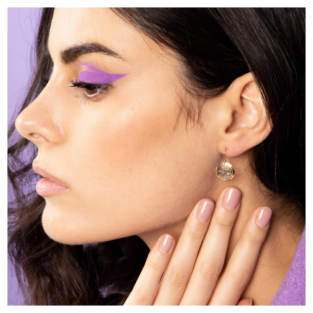 “Dandelion” Earrings – 375/1000 Two-tone Gold