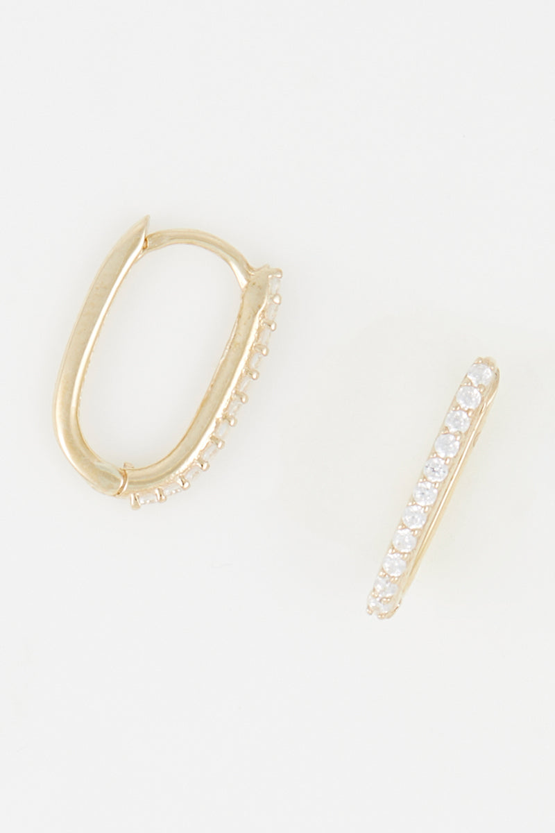 Lizzy Earrings - Yellow Gold And Zirconium