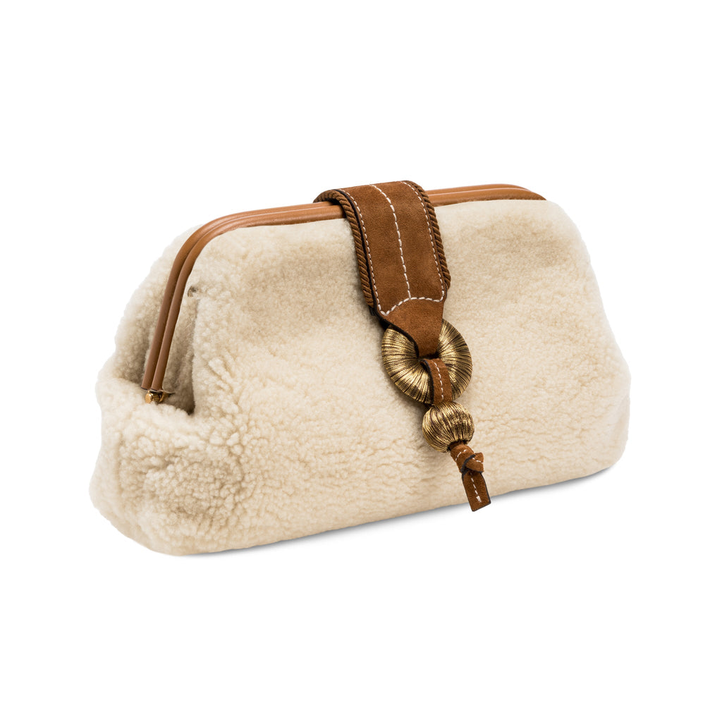 Boho Chic Off-White Pouch Bag
