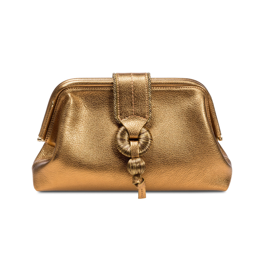 Boho Chic Bronze Pouch Bag