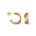 "Tri Or Hoop" Tricolour Gold 375/1000 Earring