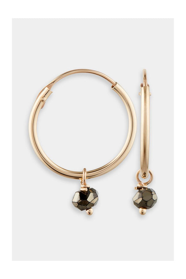 “Alfie” Earring 375/1000 Yellow Gold And Spinel