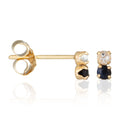 Pendientes de topacio y zafiro “Puces Duo Precious 0,16 quilates/4”