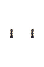 375/1000 Yellow Gold “Trio De Puces Sapphire 0.24Ct/6” Earrings