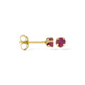“Puces Rubis 3mm” earrings: 0.17ct/2