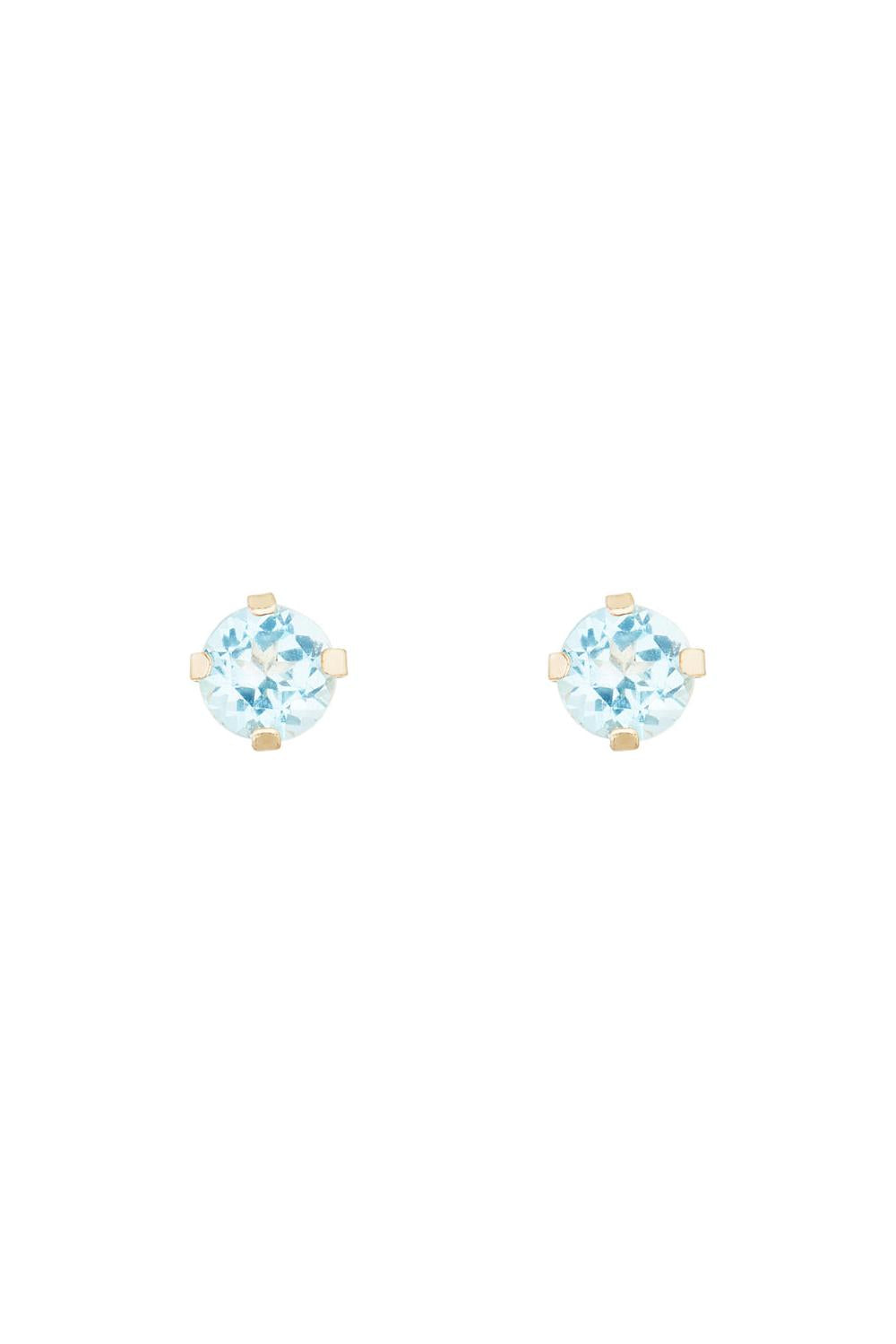“3Mm Blue Topaz Chips” Earrings: 0.17Ct/2