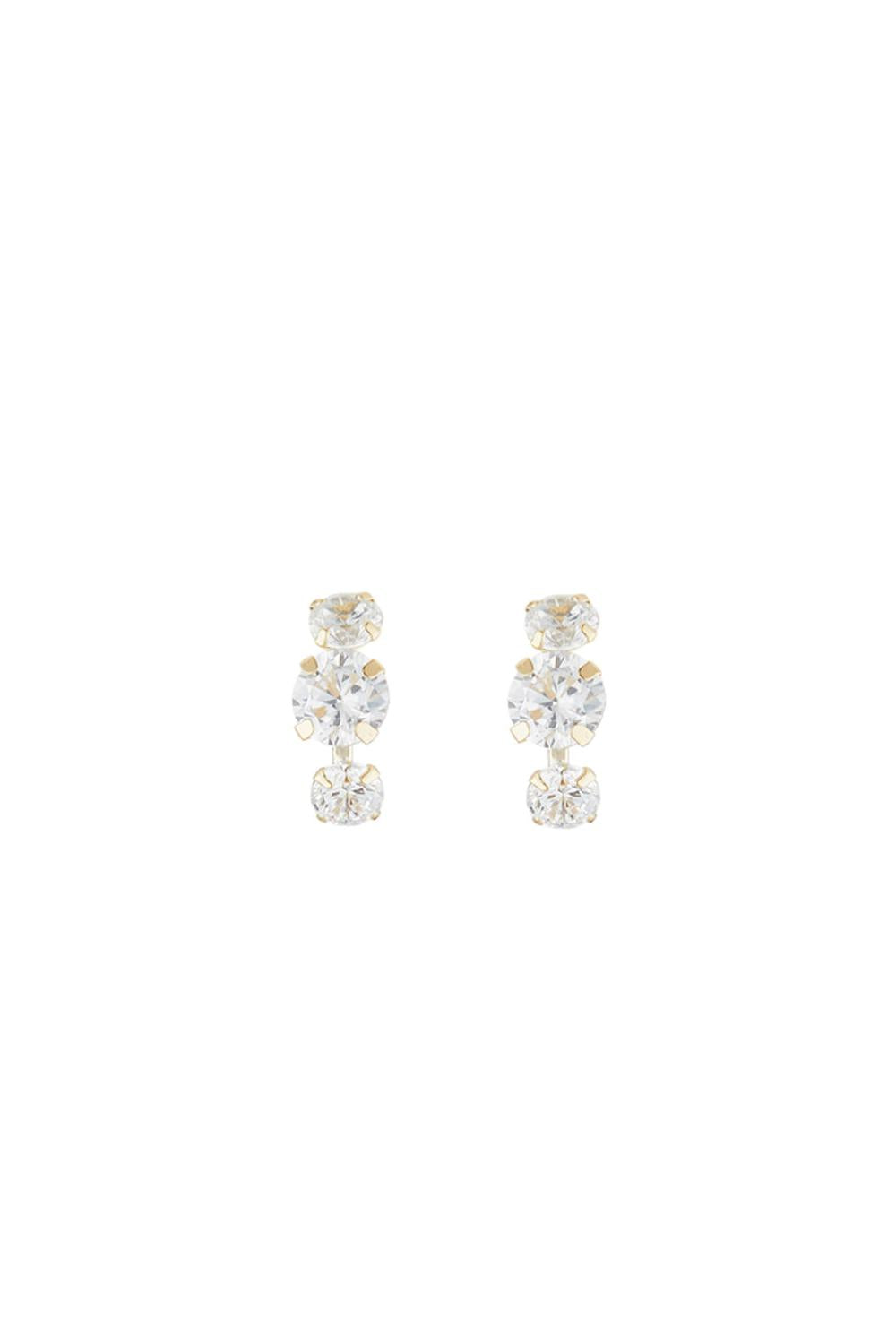 “Puces Brillantes” Earrings 375/1000 Yellow Gold And Zirconium