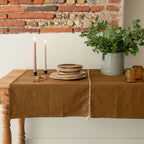 Nappe En Coton Flammé Finition Passe-Poil - Vert