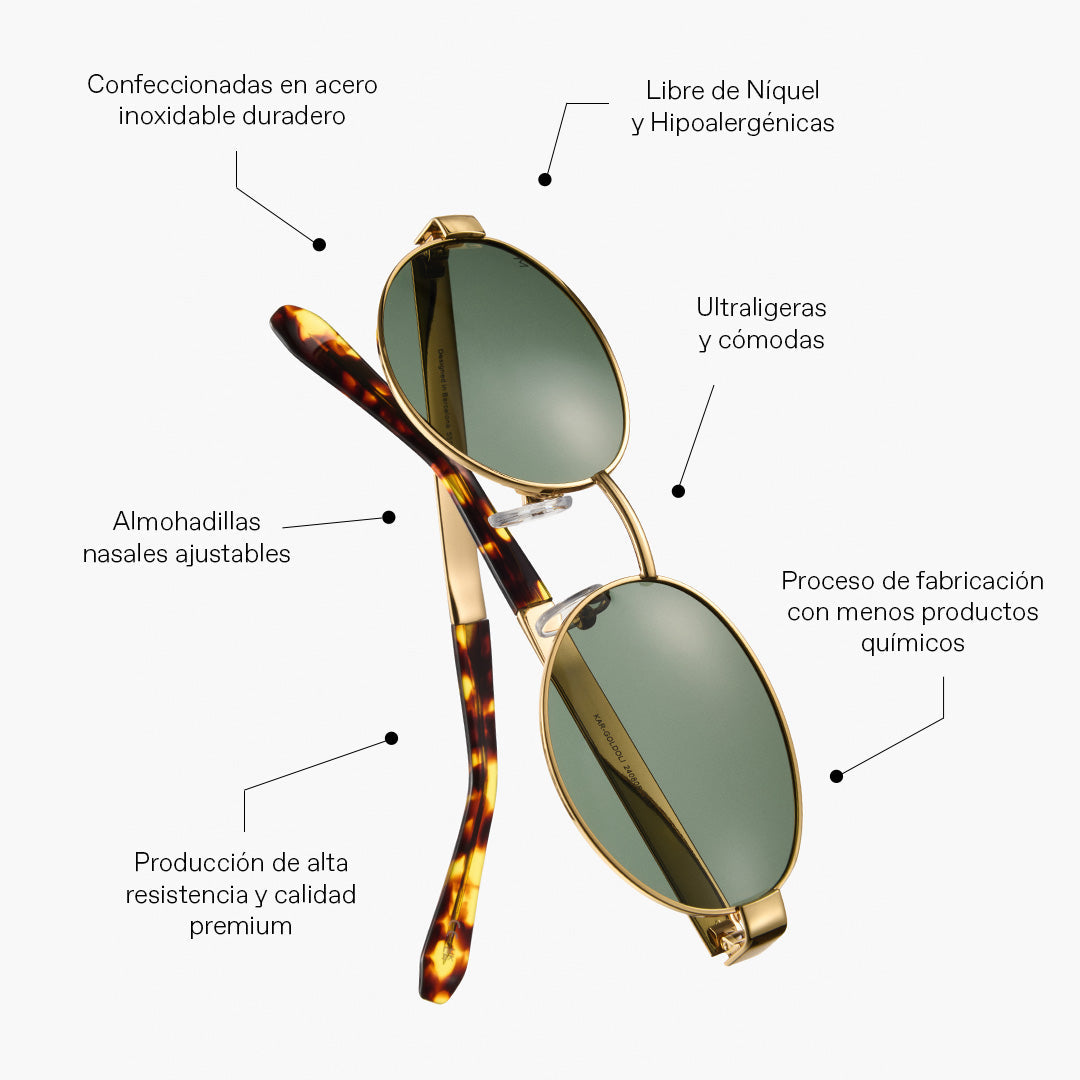 Mali Sunglasses - Gold Yellow