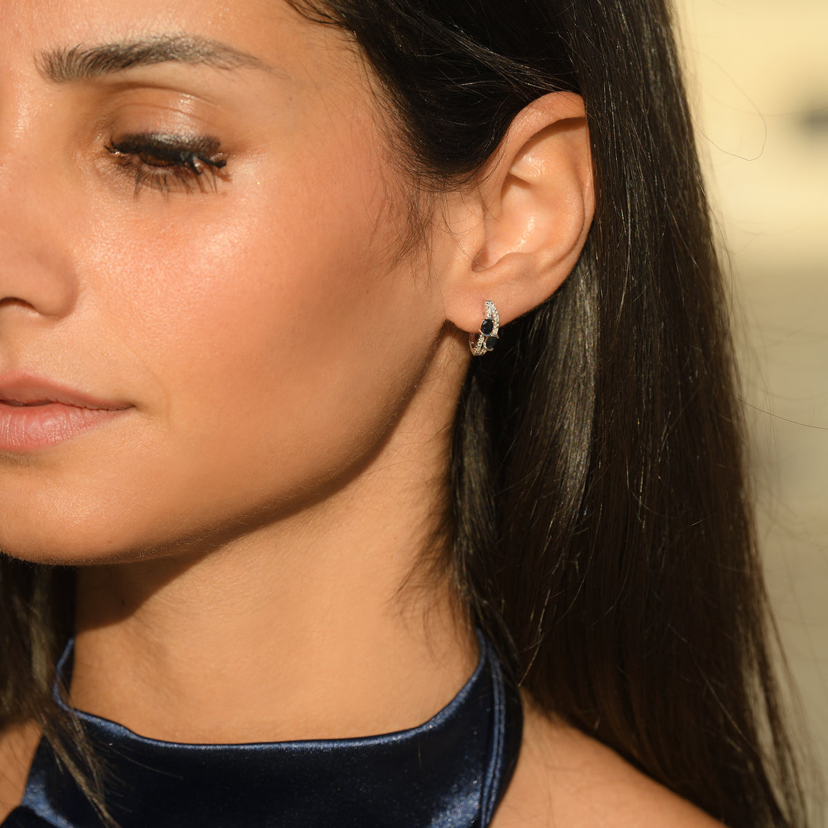 Pendientes "Thalassa" D0,06/14 & Zafiro 1/4