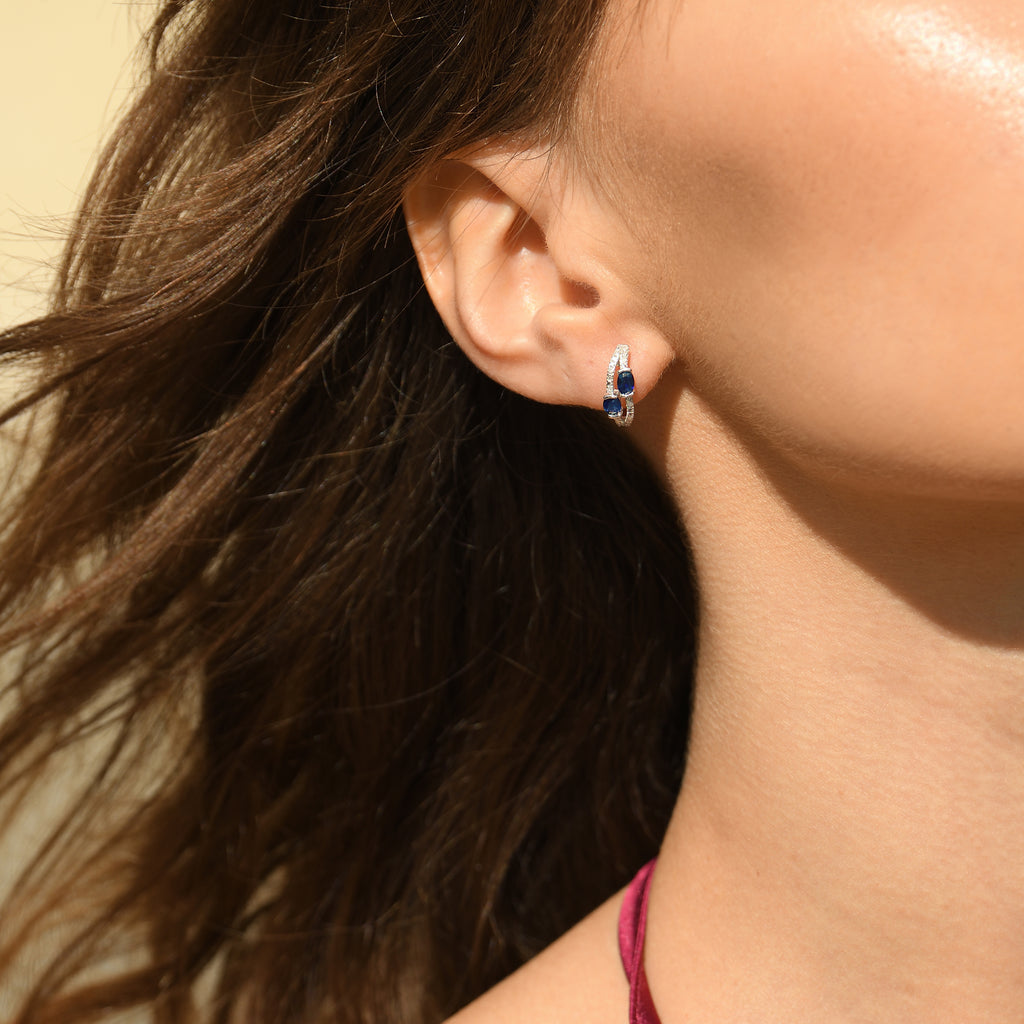 Pendientes "Thalassa" D0,06/14 & Zafiro 1/4