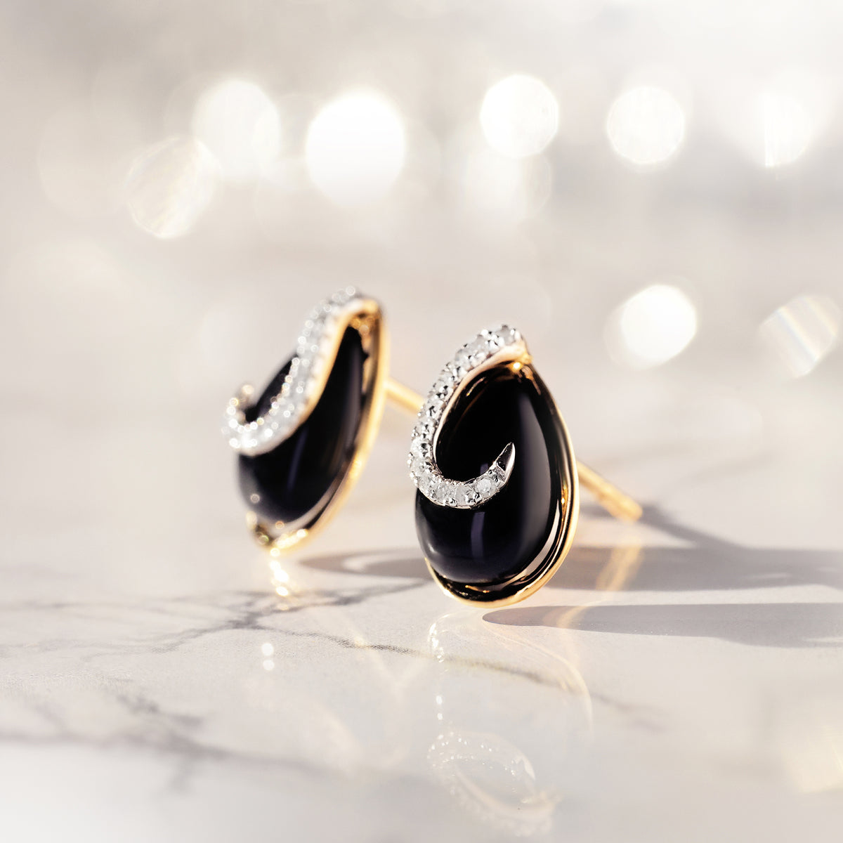 Boucles D'Oreilles "Galapagos" D0,08/24 & Agathe Noire