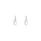 Pendientes “Infinito” Diamantes 0.13/26 – Oro Blanco 375/1000