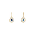 Pendientes "Océane" Diamantes 0.17/48 y Zafiro 0.44/2 - Oro amarillo 375/1000